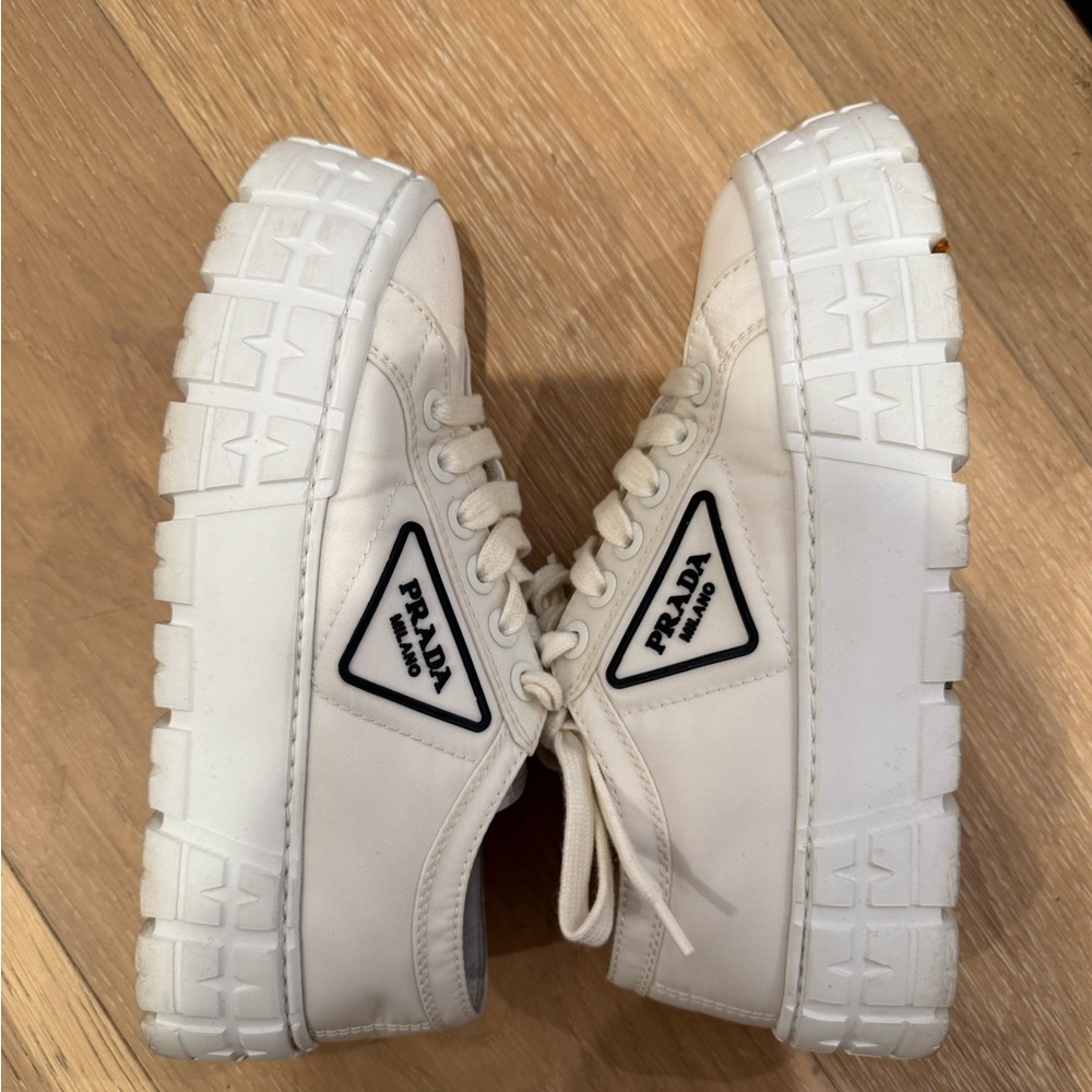 Authentic Prada White Sneakers - image 2